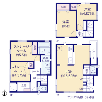 リーブルガーデン市川市高谷 間取り1