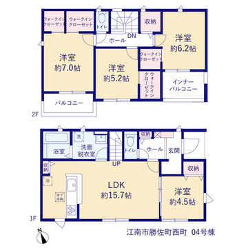 リーブルガーデン江南市勝佐町西町 間取り7
