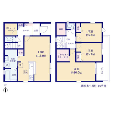 リーブルガーデン岡崎市中園町 間取り1