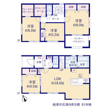 リーブルガーデン焼津市石津向町５期 間取り1