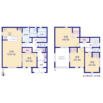 リーブルガーデン古河東本町 間取り1