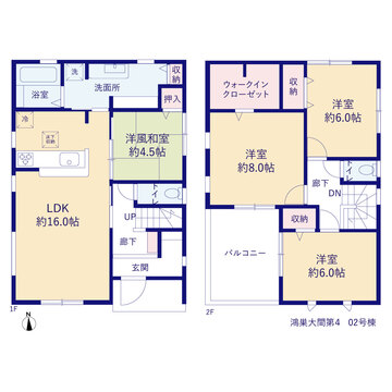 リーブルガーデン鴻巣大間第4 間取り3