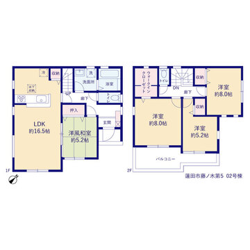 リーブルガーデン蓮田市藤ノ木第5 間取り1