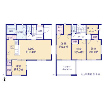 リーブルガーデン北方町高屋 間取り3
