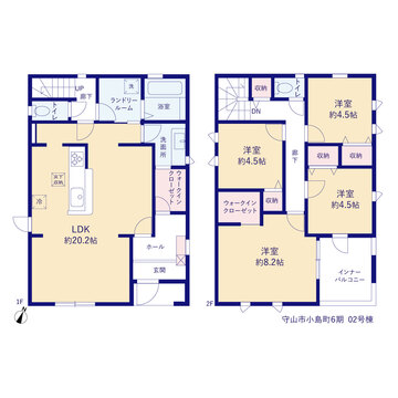 リーブルガーデン守山市小島町6期 間取り1