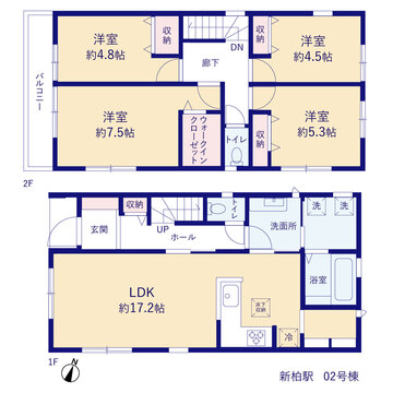 リーブルガーデン新柏駅 間取り3