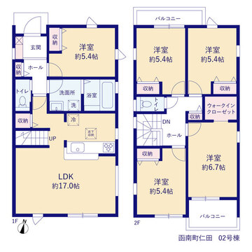 リーブルガーデン函南町仁田 間取り3
