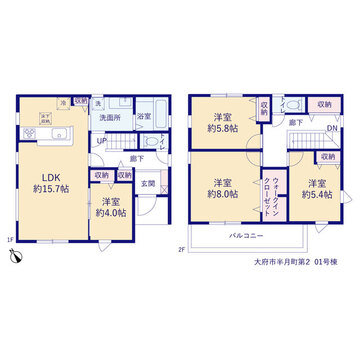リーブルガーデン大府市半月町第２ 間取り1