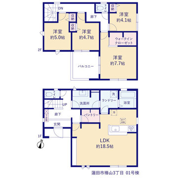 リーブルガーデン蓮田市椿山3丁目 間取り1