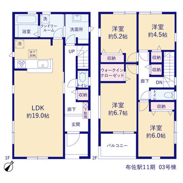 リーブルガーデン布佐駅11期 間取り5