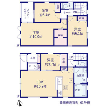 リーブルガーデン豊田市志賀町 間取り1