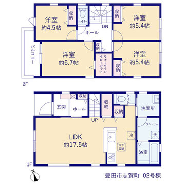 リーブルガーデン豊田市志賀町 間取り3
