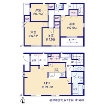 リーブルガーデン福津市宮司浜３丁目 間取り5