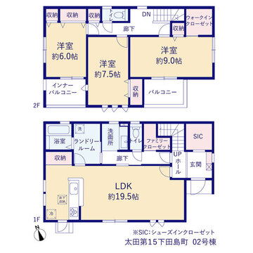 リーブルガーデン太田第１５下田島町 間取り3