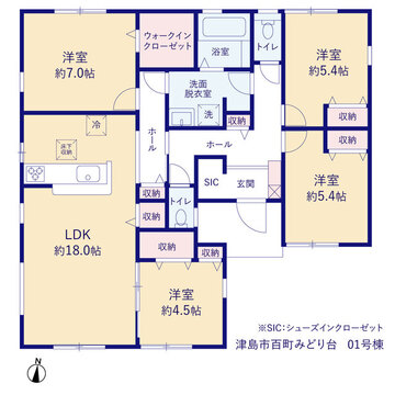 リーブルガーデン津島市百町みどり台 間取り1
