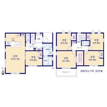 リーブルガーデン西尾市山下町 間取り3