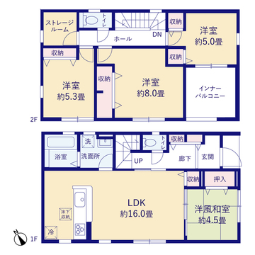 リーブルガーデン沖縄市泡瀬 間取り3