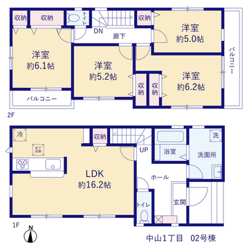 リーブルガーデン中山１丁目 間取り3