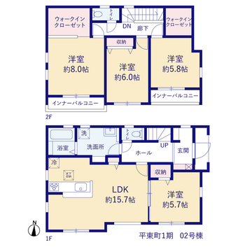 リーブルガーデン平東町1期 間取り3