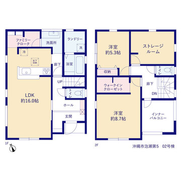 リーブルガーデン沖縄市泡瀬第５ 間取り3