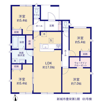 リーブルガーデン新城市豊栄第１期 間取り1