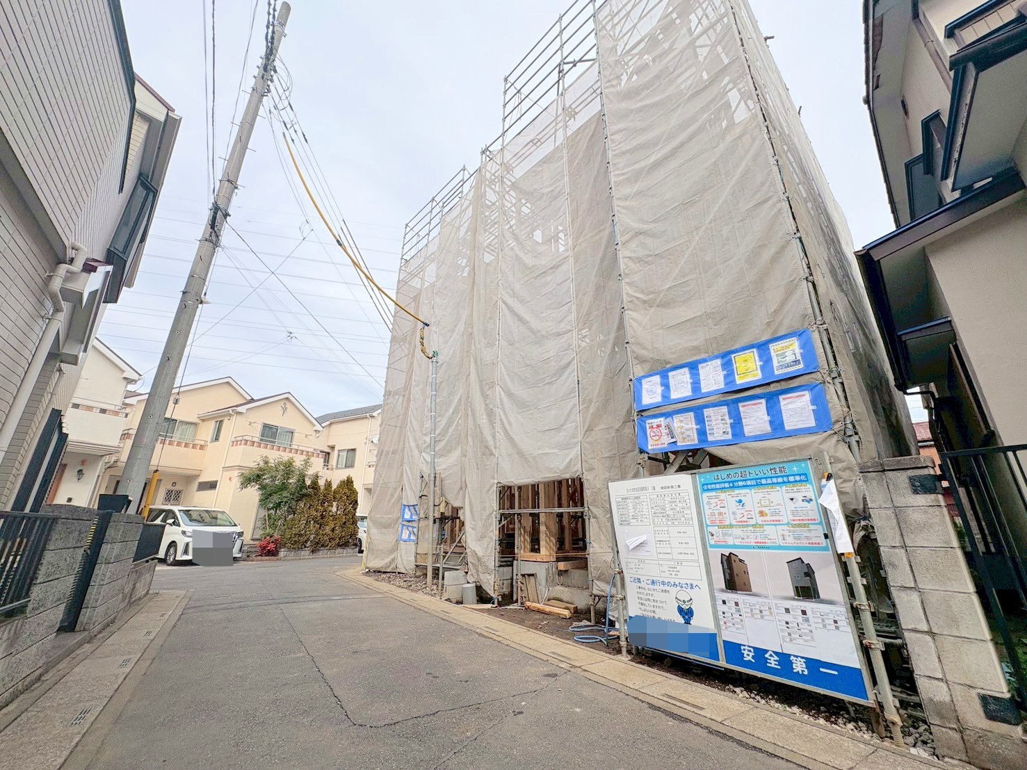 ２階と３階にバルコニーを確保いたしました。(令和8年2月 撮影)