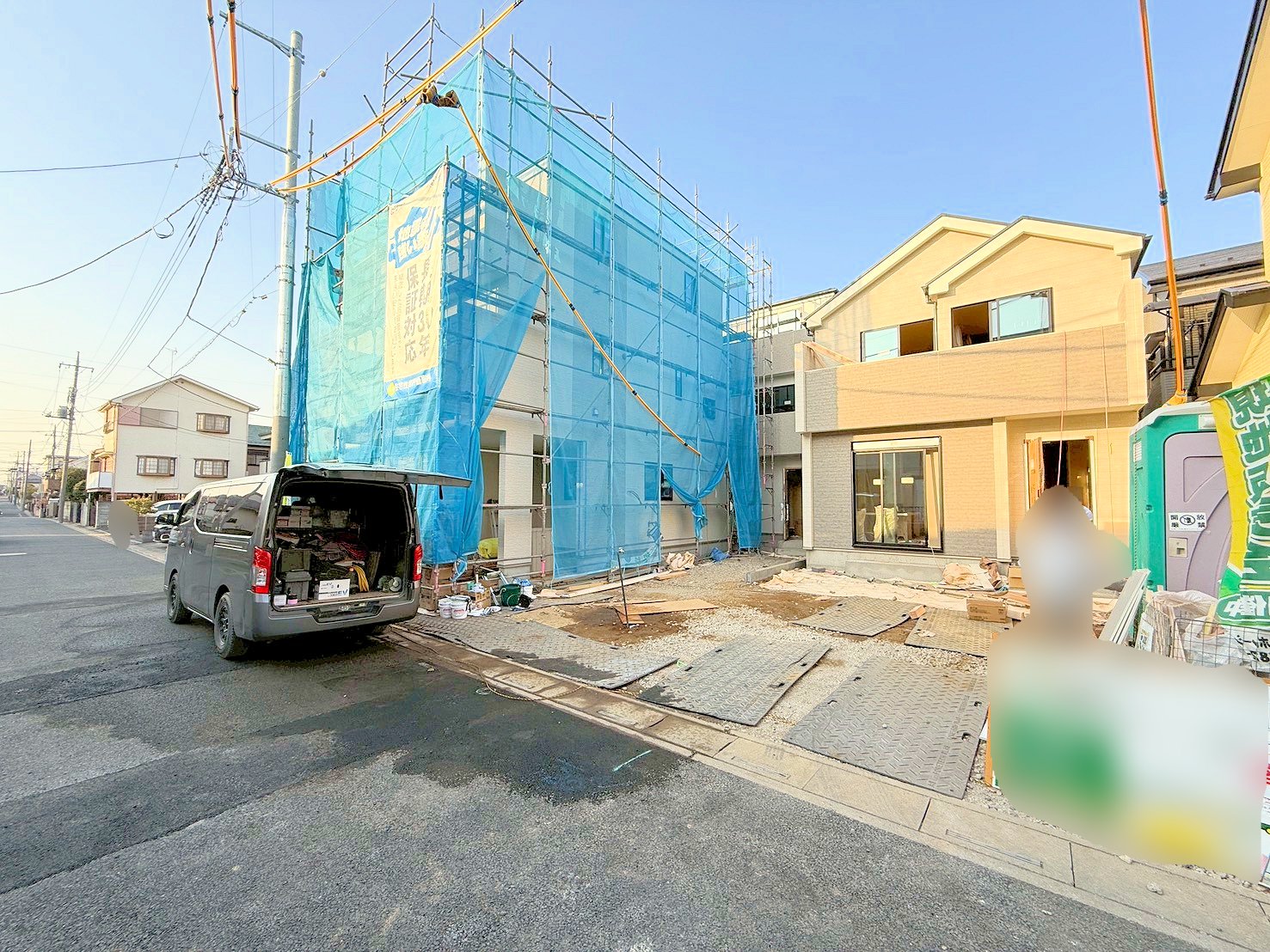 2階と3階にバルコニーを設けました。(令和8年1月 撮影)