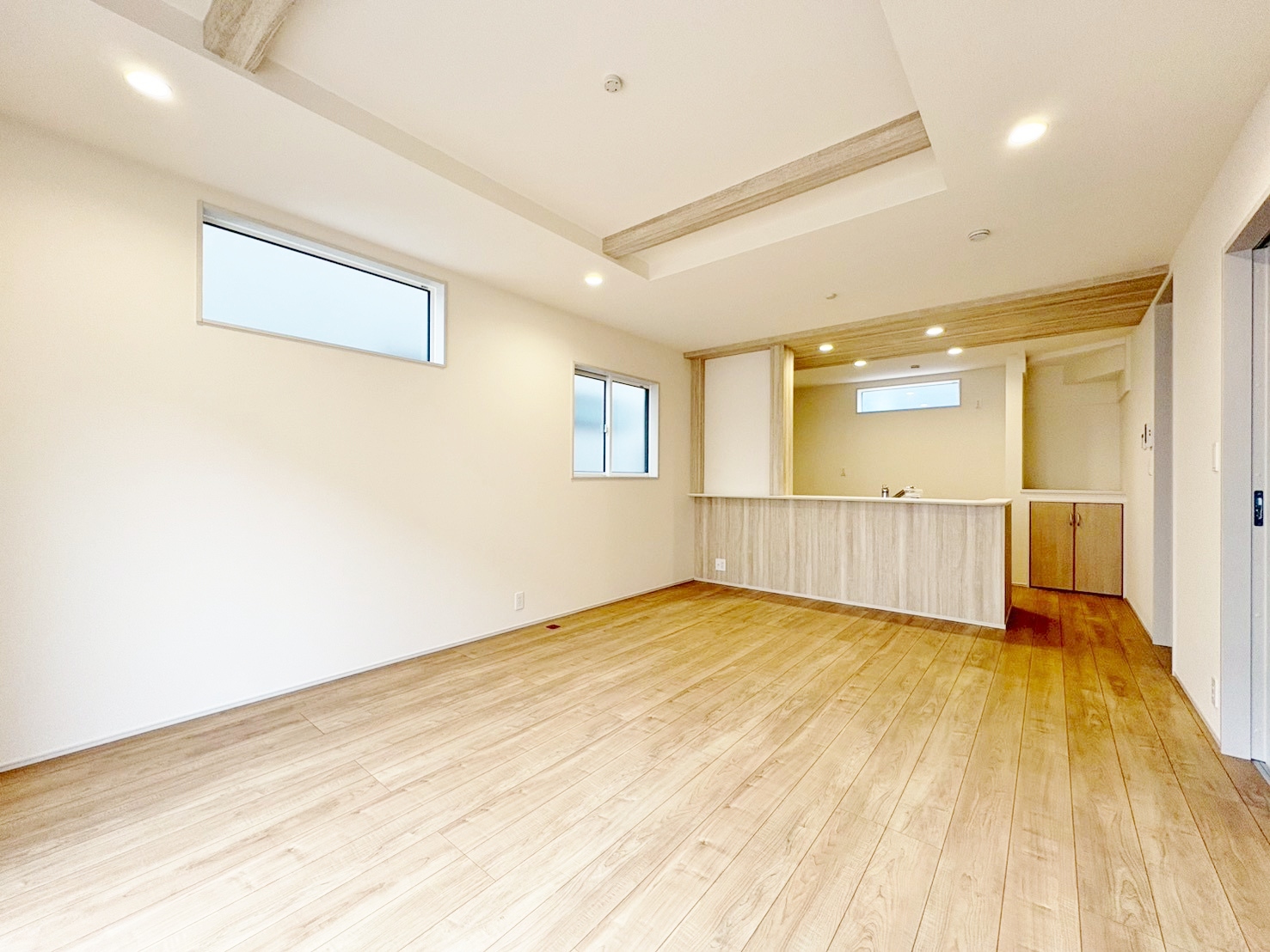 折上天井でお洒落なリビング空間にこだわりました。