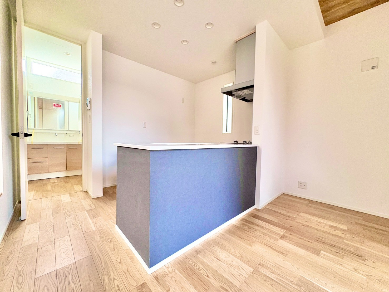 室内には豊かな陽光が注ぎ込み、爽やかな住空間を演出。