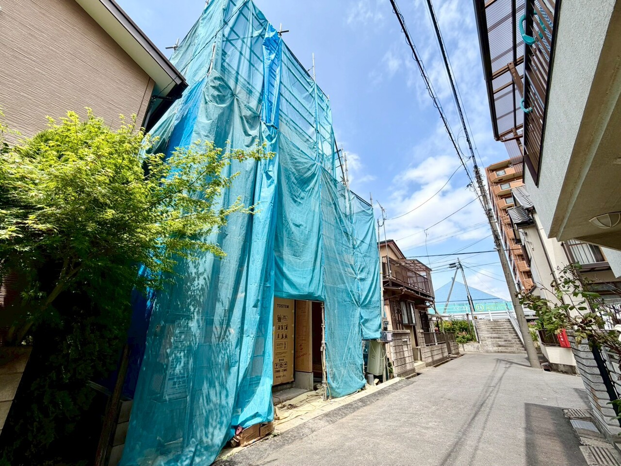 2階と3階にバルコニーを確保いたしました。(令和8年5月 撮影)