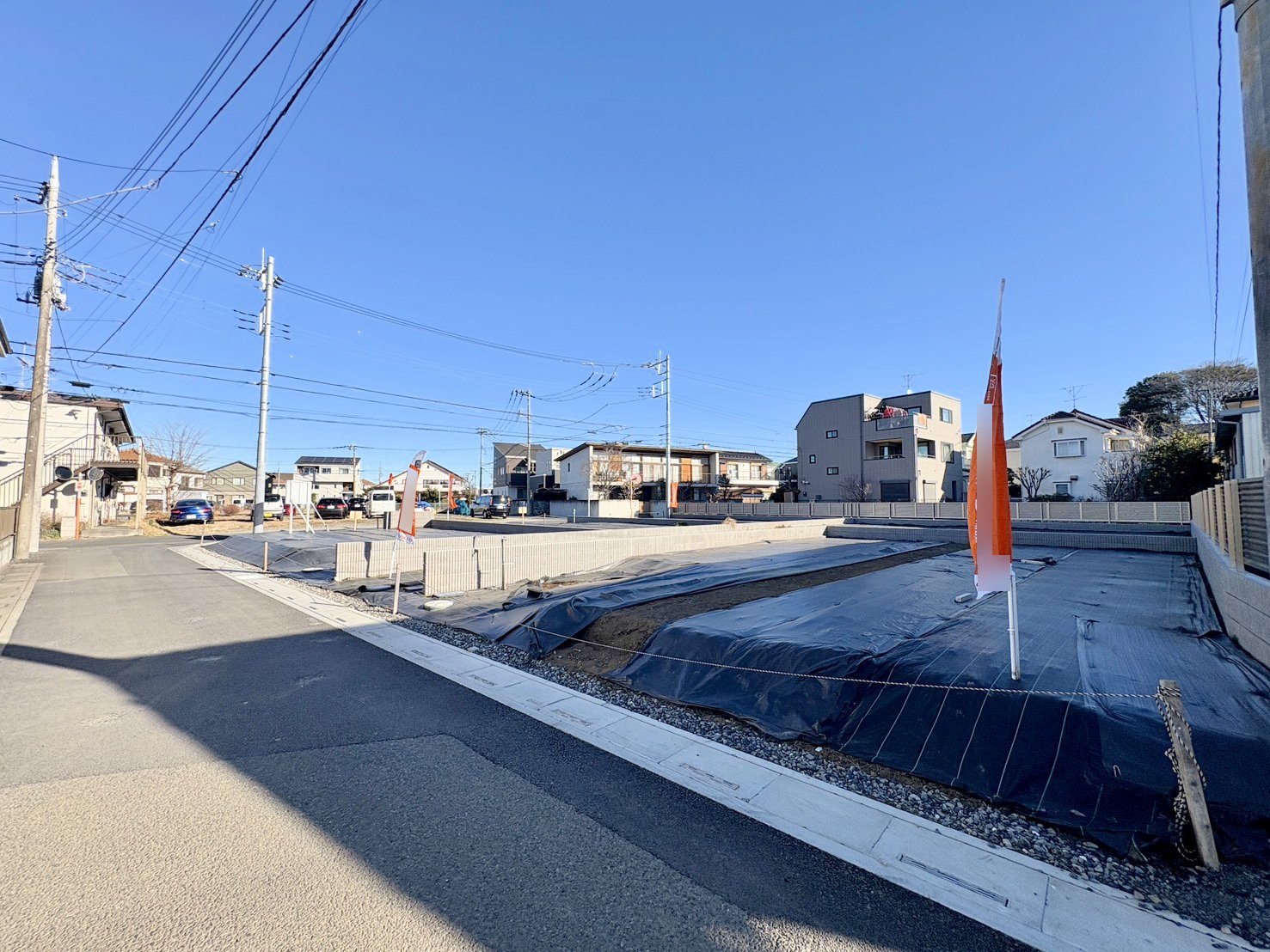 ゆとりの敷地40坪の整形地。