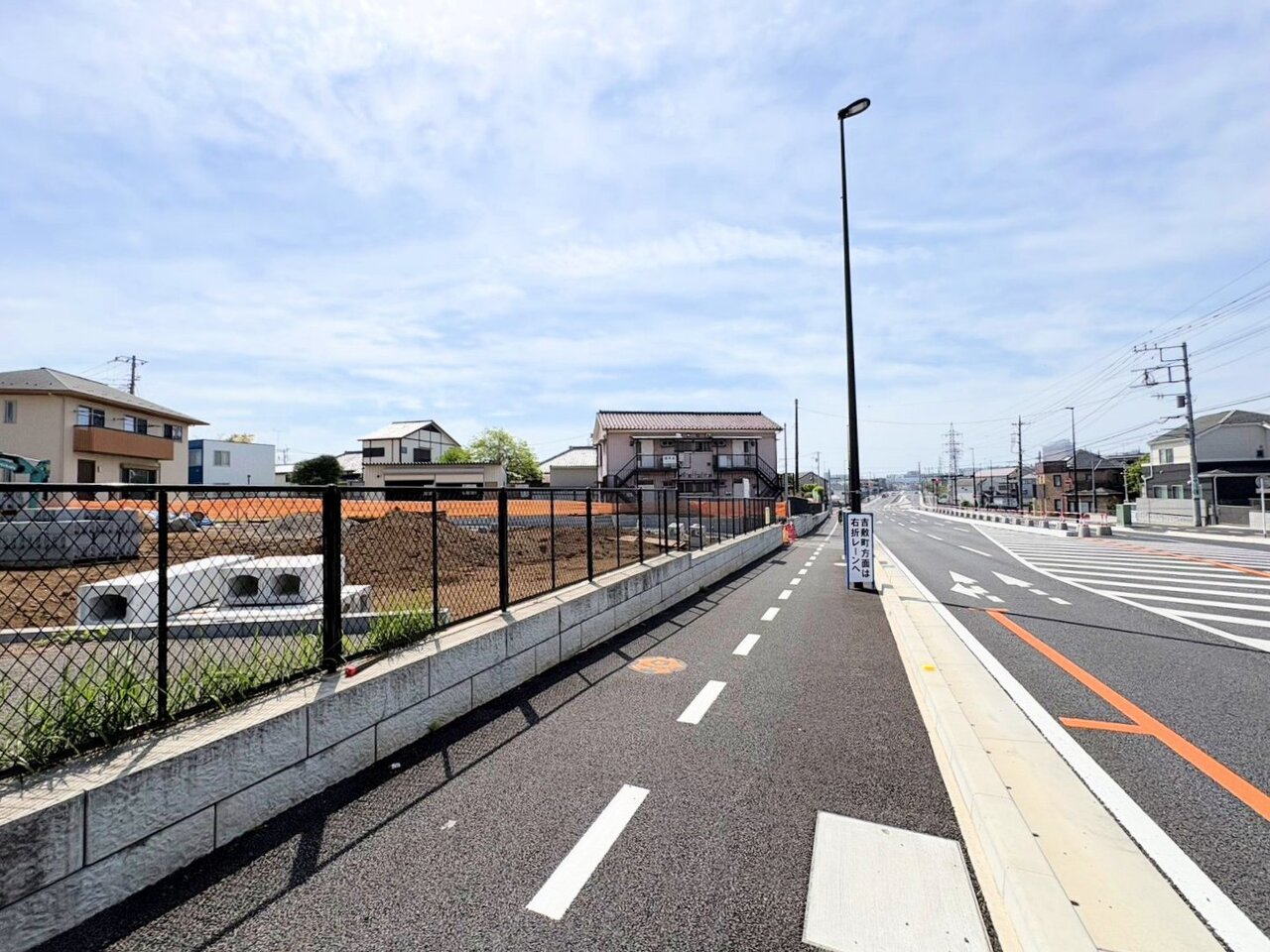 南東道路に面した計6区画の6区画。(令和8年4月 撮影)