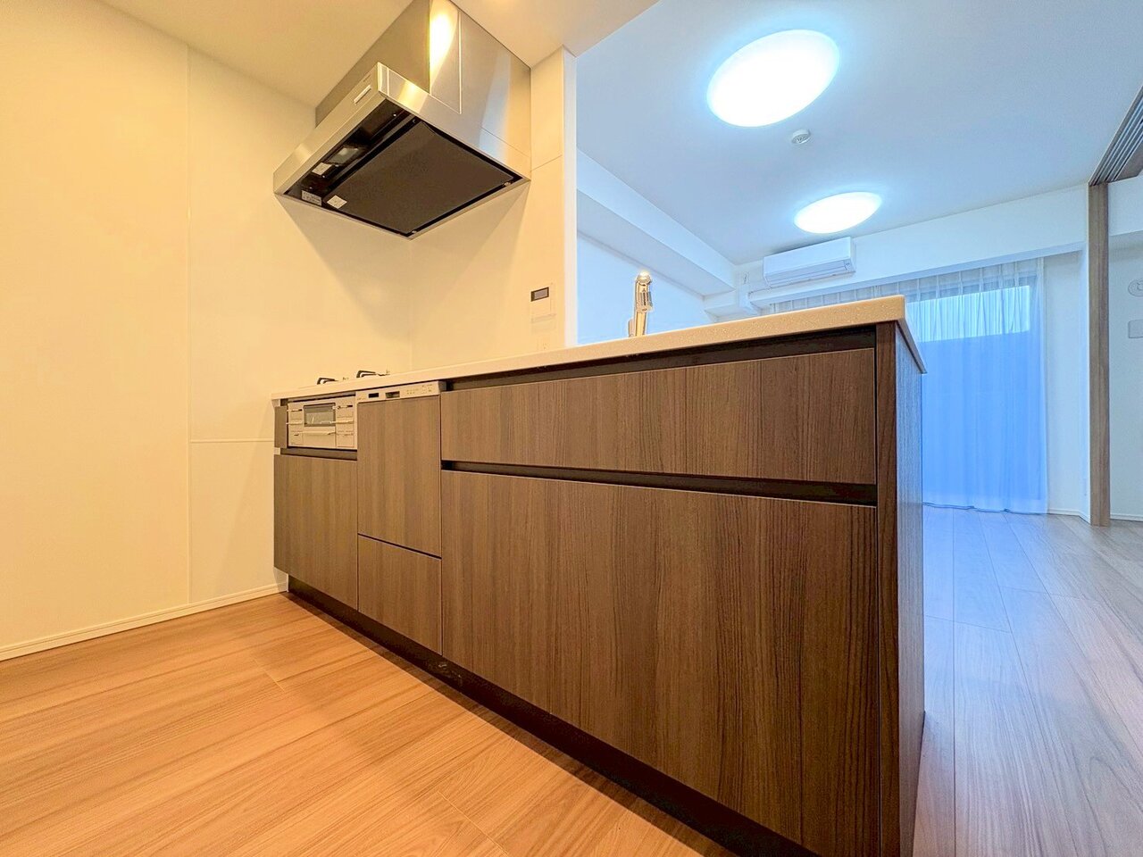 コミュニケーションを楽しめる対面式キッチンなら会話も弾みそう。