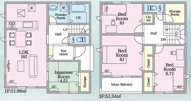 ８号棟　間取り図のスライド画像