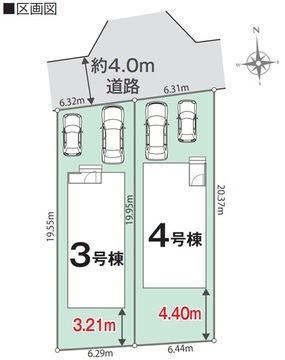 3号棟・4号棟区画図面