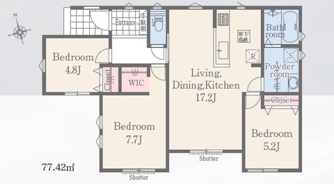 ③号棟<br>平屋住宅　３LDK（WIC付き）