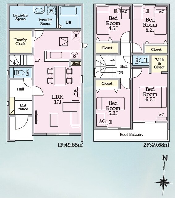 ２号棟　間取り図のスライド画像