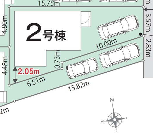 ２号棟　区画図面　のスライド画像