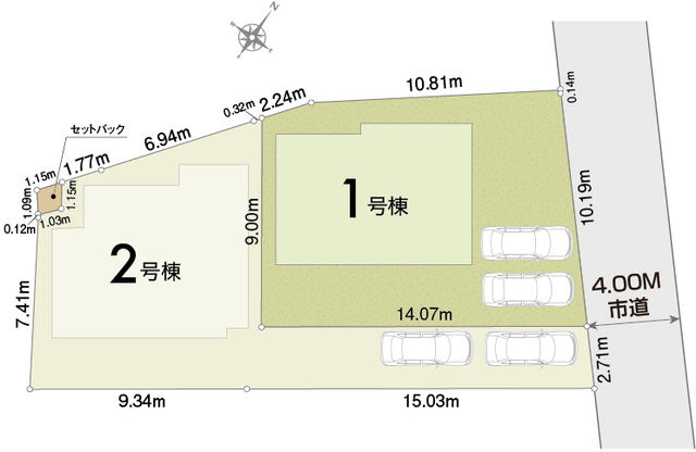 １号棟　区画図のスライド画像