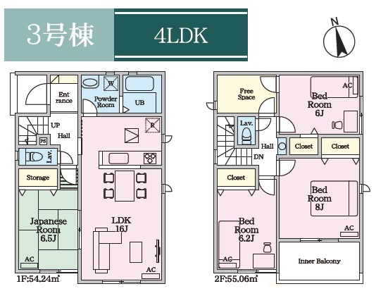 ３号棟　間取り図のスライド画像