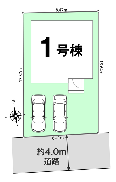 １号棟　区画図のスライド画像