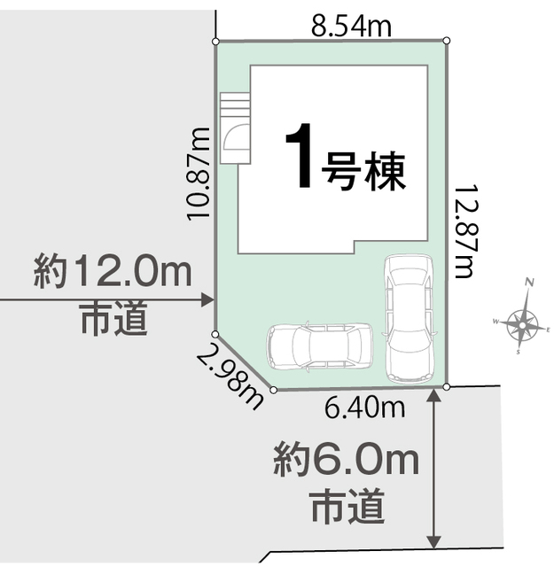 １号棟　区画図のスライド画像