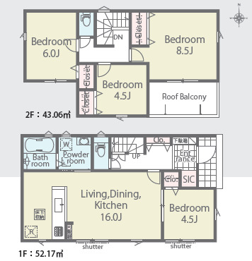 5号棟間取り図のスライド画像