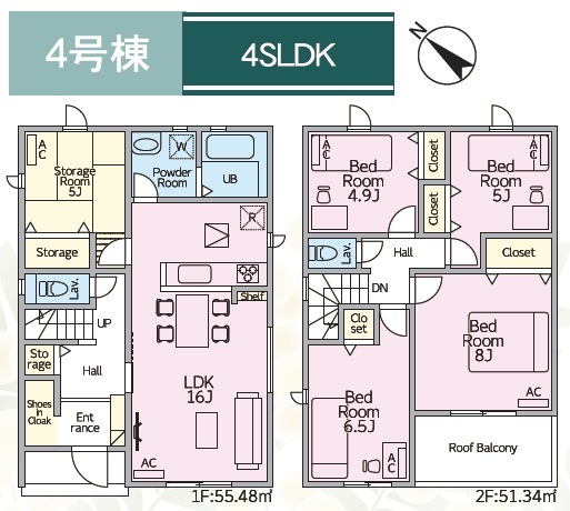 ４号棟　間取り図のスライド画像
