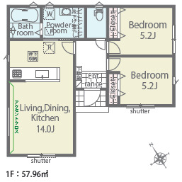 2号棟間取り図のスライド画像