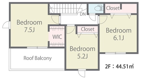 １号棟　２階間取り図面