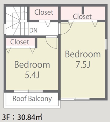 ３階　間取り図面のスライド画像