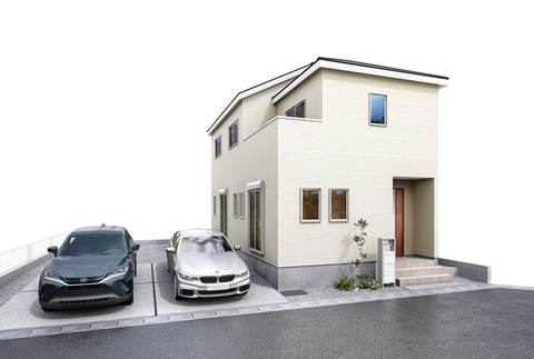 ☆２０２６年７月完成予定☆<br>①号棟　外観完成予想パース<br>※ＣＧイメージにつき実際にと異なる場合がございます。