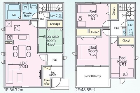 1号棟　間取図