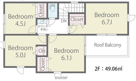 １号棟　２階間取り図